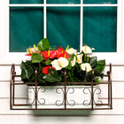 Подставка для цветов балконная, 66 × 29 × 26 см, металл, цвет бронзовый - Фото 3