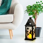 Ночник с эффектом огня "Колибри" 21хLED черный 13,5х13,5х38 см RISALUX - фото 20941266