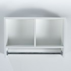 Шкаф подвесной для ванной комнаты со штангой для полотенец белый, 60 х 15,4 х 40 см - фото 8829017