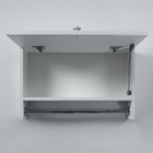 Шкаф подвесной со штангой для полотенец, с дверцами, белый, 60 х 17,4 х 40 см - Фото 4