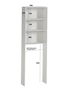 Стеллаж для ванной комнаты «Клик Мебель. Пронто», 660×230×1850 мм, цвет белый - Фото 2