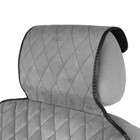 Накидка на переднее сиденье, велюр, размер 55 х 150 см, серый - фото 8467827
