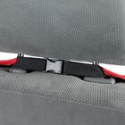 Накидка на переднее сиденье, велюр, размер 55 х 130 см, черный, с красным кантом - фото 8467874