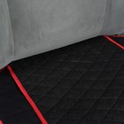 Накидка на переднее сиденье, велюр, размер 55 х 130 см, черный, с красным кантом - Фото 5