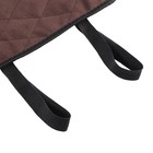 Накидка на переднее сиденье, велюр, размер 55 х 130 см, коричневый, широкое сиденье - фото 8467896