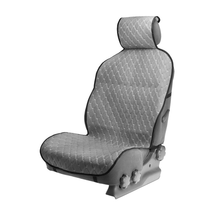 Накидка на переднее сиденье, велюр, размер 55 х 150 см, серый