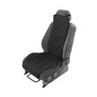 Накидка на переднее сиденье, велюр-премиум, размер 55 х 130 см, черный, широкое сиденье - фото 8467899