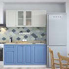 Кухня Нова 1.5 м, МДФ, Магнолия/Деним - Фото 1