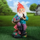 Садовая фигура "Гном на грибочке", разноцветная, гипс, 44.5 см, микс - Фото 2