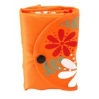 сумочка складная Цветочки 35*45*9-56см цв.оранж - Фото 2