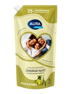 Жидкое мыло Aura с антибактериальным эффектом Олива и сок алоэ, 1 л. - Фото 1