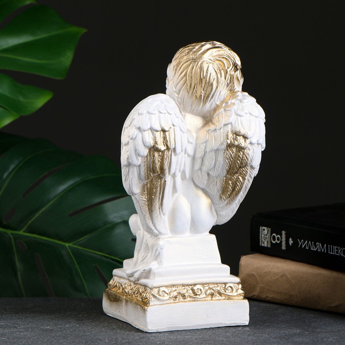 Фигура "Ангел на Пьедестале" белый 25х14х12см - фото 1911371848