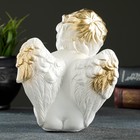 Фигура "Ангел с кроликом" белый 19х16х14см - Фото 3