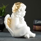 Фигура "Ангел с кроликом" белый 19х16х14см - Фото 4