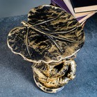 Фигура-подставка для мелочей «Слон с листком», столик, гипс, бронза с золотом, 29×28×29 см - Фото 5