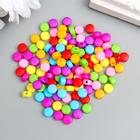 Бусины для творчества пластик "Цветные кругляшки" набор 120 шт 0,3х0,6х0,6 см - фото 1304238