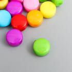 Бусины для творчества пластик "Цветные кругляшки" набор 120 шт 0,3х0,6х0,6 см - Фото 3