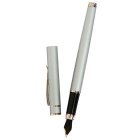 Ручка перьевая Luxor Sleek, линия 0.8 мм, чернила синие, корпус серый металлик Ош