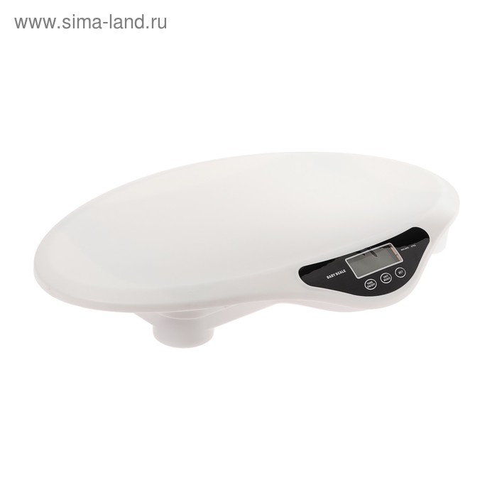 Весы детские Luazon LVE-29, до 20 кг, жк-дисплей, 4хАА (не в компл.), автоотключение, белые - Фото 1