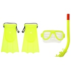 Набор для плавания детский ONLYTOP: маска, трубка, ласты безразмерные, цвета МИКС - Фото 16