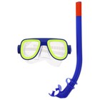 Набор для плавания детский ONLYTOP: маска, трубка, ласты безразмерные, цвета МИКС - Фото 2