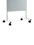 Стойка перфорированная металлическая на каркасе из трубы, 60×180, шаг 2.5 см, белая - Фото 3