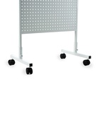 Стойка перфорированная металлическая на каркасе из трубы, 60×180, шаг 2.5 см, белая - Фото 3