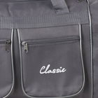 Сумка спортивная на молнии, 4 наружных кармана, длинный ремень, средний размер, цвет серый - Фото 4