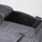 Сумка спортивная на молнии, 4 наружных кармана, длинный ремень, средний размер, цвет серый - Фото 5