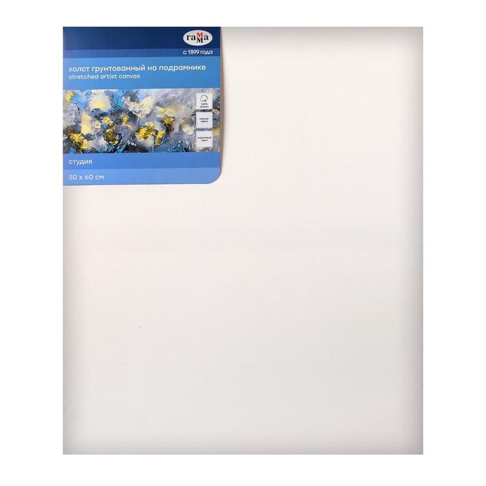 Холст на подрамнике, хлопок 100%, 50 х 60 х 1.8 см, акриловый грунт, мелкозернистый «Студия» - Фото 1