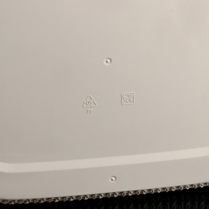 Корзина бельевая с крышкой «Вязание», 55 л, 45×36×57 см, цвет белый ротанг - фото 1898213055