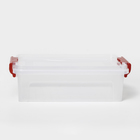 Контейнер для хранения с крышкой, 3.6 л, 31×20×9 см, прозрачный - Фото 4