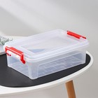 Контейнер для хранения с крышкой, 3.6 л, 31×20×9 см, прозрачный - Фото 6