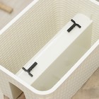 Кашпо на перила IDEA «Ротанг», 12 л, пластик, бежевое - Фото 3