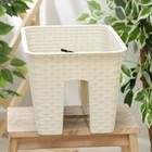 Кашпо на перила IDEA «Ротанг», 12 л, пластик, бежевое - Фото 4