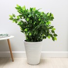 Кашпо для цветов со вставкой IDEA «Дюна», 19.5 л, пластик, белое - Фото 1