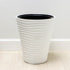 Кашпо для цветов со вставкой IDEA «Дюна», 19.5 л, пластик, белое - Фото 2