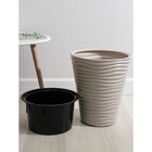 Кашпо для цветов со вставкой IDEA «Дюна», 19.5 л, пластик, кремовый - Фото 4