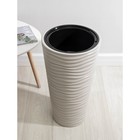 Кашпо для цветов со вставкой IDEA «Дюна», пластик, 42 л (8 л), кремовый - Фото 2