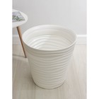Кашпо для цветов «Дюна», 50 л, d=45 см, h=45 см, пластиковое, белое - Фото 6