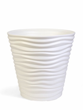 Кашпо для цветов «Дюна», 50 л, d=45 см, h=45 см, пластиковое, белое  (артикул 4421668)  большой выбор товаров оптом и в розницу по низким ценам с доставкой