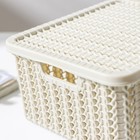 Коробка для хранения «Вязание», 1,5 л, 17×15×8 см, с крышкой, цвет белый ротанг - Фото 8