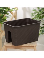 Кашпо на перила «Ротанг», 12 л, коричневое - Фото 4