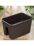 Кашпо на перила «Ротанг», 12 л, коричневое - Фото 5