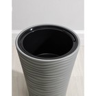 Кашпо для цветов со вставкой «Дюна», 19.5 л, серое - Фото 3