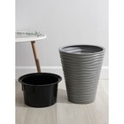 Кашпо для цветов со вставкой «Дюна», 19.5 л, серое - Фото 4