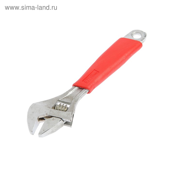 УЦЕНКА Ключ разводной ЛОМ, 200 мм, обрезиненная рукоятка - Фото 1