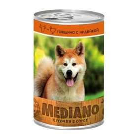 Влажный корм VitaPRO MEDIANO для собак, говядина/индейка, ж/б, 405 г