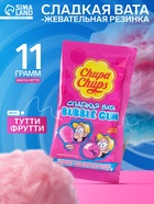 Сладкая вата-жевательная резинка Chupa Chups Pusheen, тутти фрутти 11 г - Фото 1