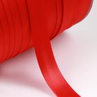 Косая бейка атласная, 15 мм × 132 м, цвет красный F162 - Фото 2